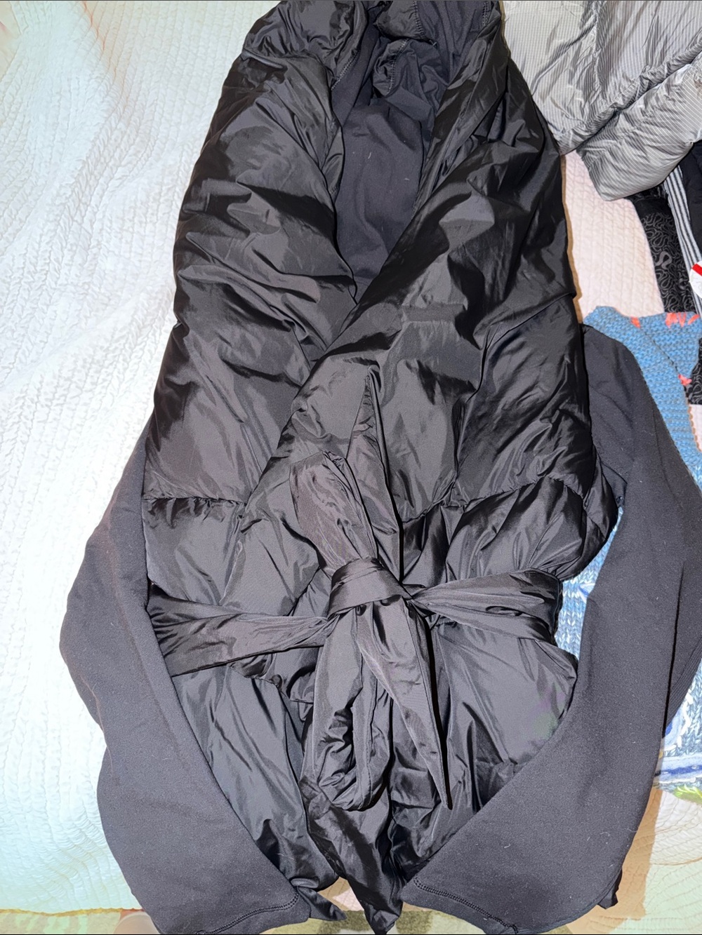 lululemon Black Belted Puffer Coat